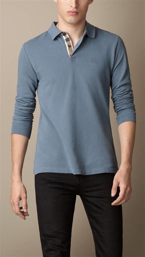 burberry long sleeve polo shirt|burberry men's polo outlet.